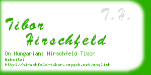 tibor hirschfeld business card
